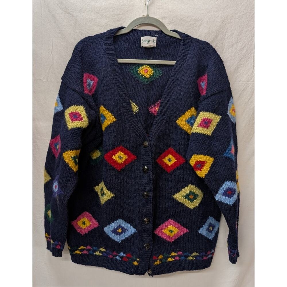 Women's Vintage Sangri-la 100% Wool Sweater Medium